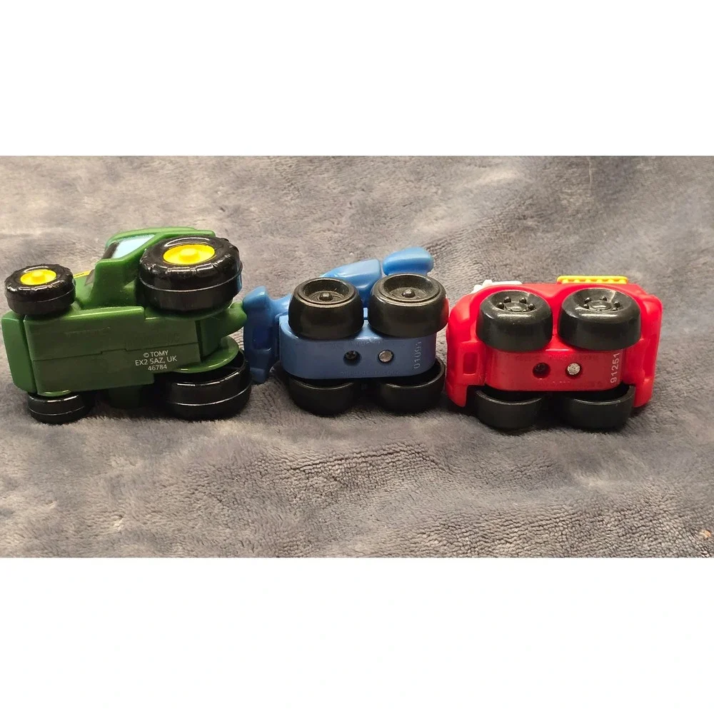 Mixed Toy Vehicle Lot Tomy John Deere Tractor Tonka Race Car Fire Truck 3pc